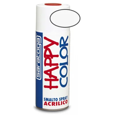 Спрей боя Happy color 400 мл бял мат SARATOGA