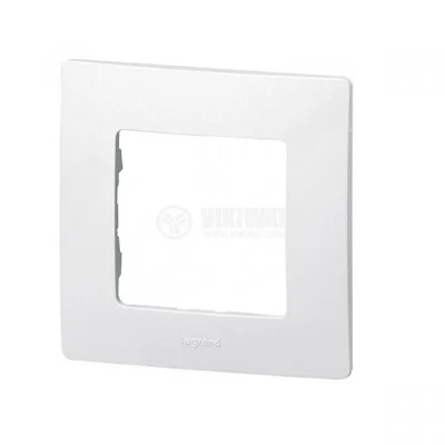 Бяла единична рамка за ел. ключове и контакти Legrand