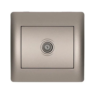 TV контакт сив металик Rhyme ELMARK