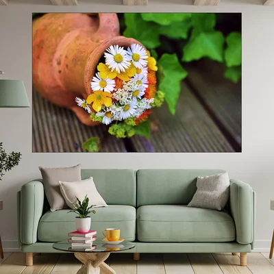 Букет полски цветя - декорация - картина пано за стена