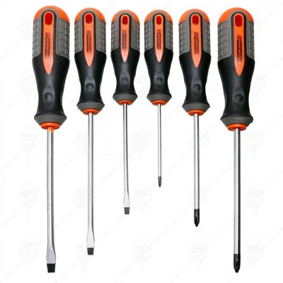 Комплект 6 бр отвертки с трикомпонентни дръжки PREMIUM