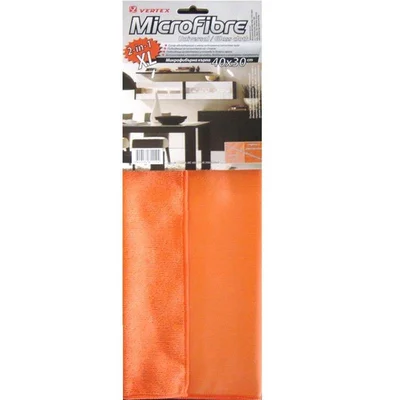 Микрофибърна двустранна кърпа 40х30 см оранж VERTEX