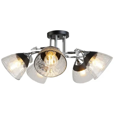 Полилей Telma 5xE27 черно+хром LIGHTEX