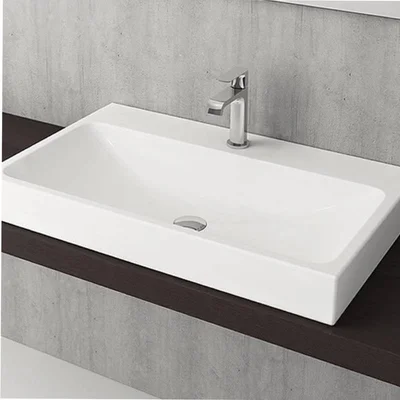 Умивалник за плот Scala Arch 80х48см бял гланц BOCCHI