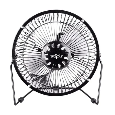 Настолен USB вентилатор 2.5W, 15 см, черен