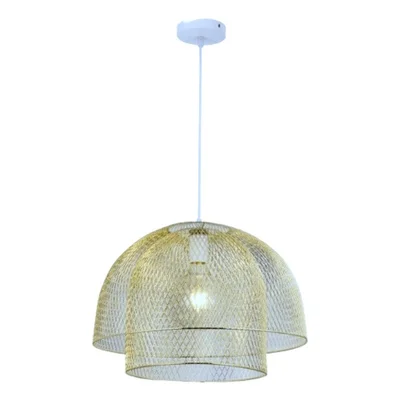 Oсветително тяло абажур 1xE27 Mрежа злато GAUSS