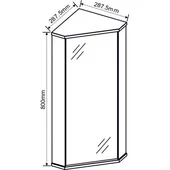 Ъглов горен шкаф 1030-30 - 30Х30Х80 см - Thumbnail 4