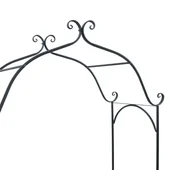 Черна външна пейка Черна Метал Голяма Декоративни детайли - VL42008121 - Thumbnail 10