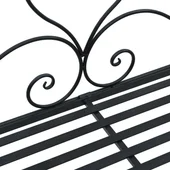 Черна външна пейка Черна Метал Голяма Декоративни детайли - VL42008121 - Thumbnail 9