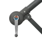 Градински чадър с LED осветление стоманен прът 300 см лазурен - Thumbnail 6