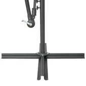 Градински чадър с LED осветление стоманен прът 300 см лазурен - Thumbnail 8