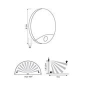 LED аплик със сензор за движение LIMA LED 10W SR16-W - Thumbnail 2