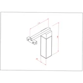 LED осветително тяло за баня 14,8х11,5х4 см хром INTER CERAMIC - Thumbnail 2