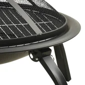 Преносимо огнище барбекю 2-в-1, с ръжен, 56x56x49 см, стомана - Thumbnail 6
