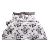 Спален комплект 4 части Сиви цветя COTTON GARDEN - Thumbnail 3