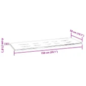 Възглавница за пейка - Листен мотив, 150x50x4 см, изработена от Оксфорд - VL361154 - Thumbnail 6