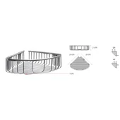 Ъглова етажерка за баня черен мат Extra KAPITAN - Thumbnail 3