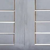 Градински трапезен комплект, 7 части, акация масив, сив - Thumbnail 2