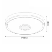 Музикален LED плафон с дистанционно 50 W Ф40 см LIGHTEX - Thumbnail 5