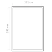 Подсилена алуминиева оранжерия с опорна рамка 361x250x195 cм - Thumbnail 11