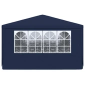 Професионална парти шатра със стени 4x6 м синя 90 г/м² - Thumbnail 5