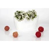 Сандък за цветя 30x14.5x15 см бял Yakamoz KARASU - Thumbnail 2