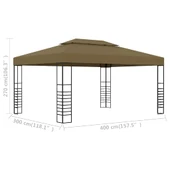 Шатра, 3x4 м, таупе, 180 г/м² - Thumbnail 6