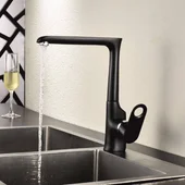 Стоящ кухненски смесител Мелания черен INTER CERAMIC - Thumbnail 1