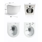 Стенна тоалетна чиния с биде 4937W BIDET INTER CERAMIC - Thumbnail 6