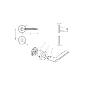 Дръжка за секретна брава 1/2 месинг Русе SONICO - Thumbnail 2