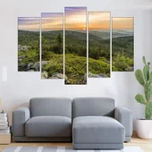 Красив планински изгрев - картина пано за стена - Thumbnail 3