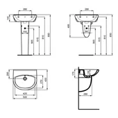 Мивка 50 cm без отвор за смесител Ulysse Vidima - Thumbnail 2
