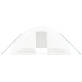 Оранжерия със стоманена рамка бяла 20 м² 5x4x2,3 м - Thumbnail 3