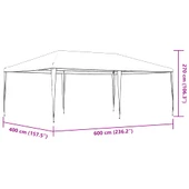 Професионална парти шатра, 4х6 м, антрацит, 90 г/м² - Thumbnail 8