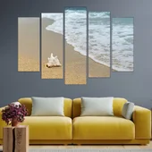 Рапан на самотен плаж - картина пано за стена - Thumbnail 3