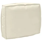 2 Части Кушетка Комплект Кремав Оксфорд Тъкан - Thumbnail 1