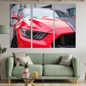 Червенa кола - MUSTANG GT - картина пано за стена - Thumbnail 2