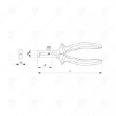 Клещи заголвачки VDE 160мм 6" 1000V CETA-FORM - Thumbnail 2