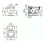 Конзолна тоалетна чиния Tesi Vidima - Thumbnail 2