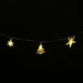 LED светещ гирлянд снежинка, звезда, елхичка 1.65 м LIGHTEX - Thumbnail 1