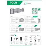 Ограден стълб за врата POLIS H-2м 50х50мм - Thumbnail 2