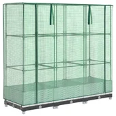 Повдигната леха с покривало, 120x40x123 см - Бял сандък - Thumbnail 2