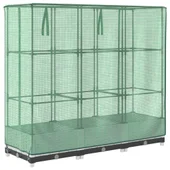 Повдигната леха с покривало, 120x40x123 см - Бял сандък - Thumbnail 6