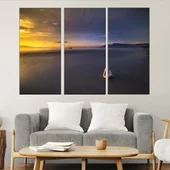 Самотна раковина на плажа - картина пано за стена - Thumbnail 2