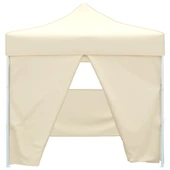 Сгъваема шатра 3 х 3 м, с 4 стени, кремава - Thumbnail 2
