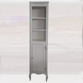 Стенна ретро колона за баня Виктория 40х40х180 см бял мат INTER CERAMIC - Thumbnail 1