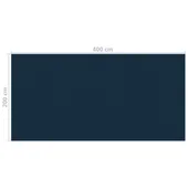 Плаващо соларно покривало за басейн PE 400x200 см черно и синьо - Thumbnail 5