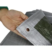 Подсилено покривало 4x5 м 120 гр/м2 сиво BRADAS - Thumbnail 4
