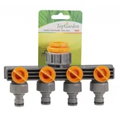 Разклонител 4 изхода със стоп 1/2"-3/4" Top Garden - Thumbnail 2