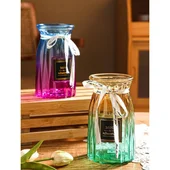 Стъклена ваза с панделка 17 см Mini FLOWERPLUS - Thumbnail 1